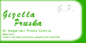 gizella pruska business card